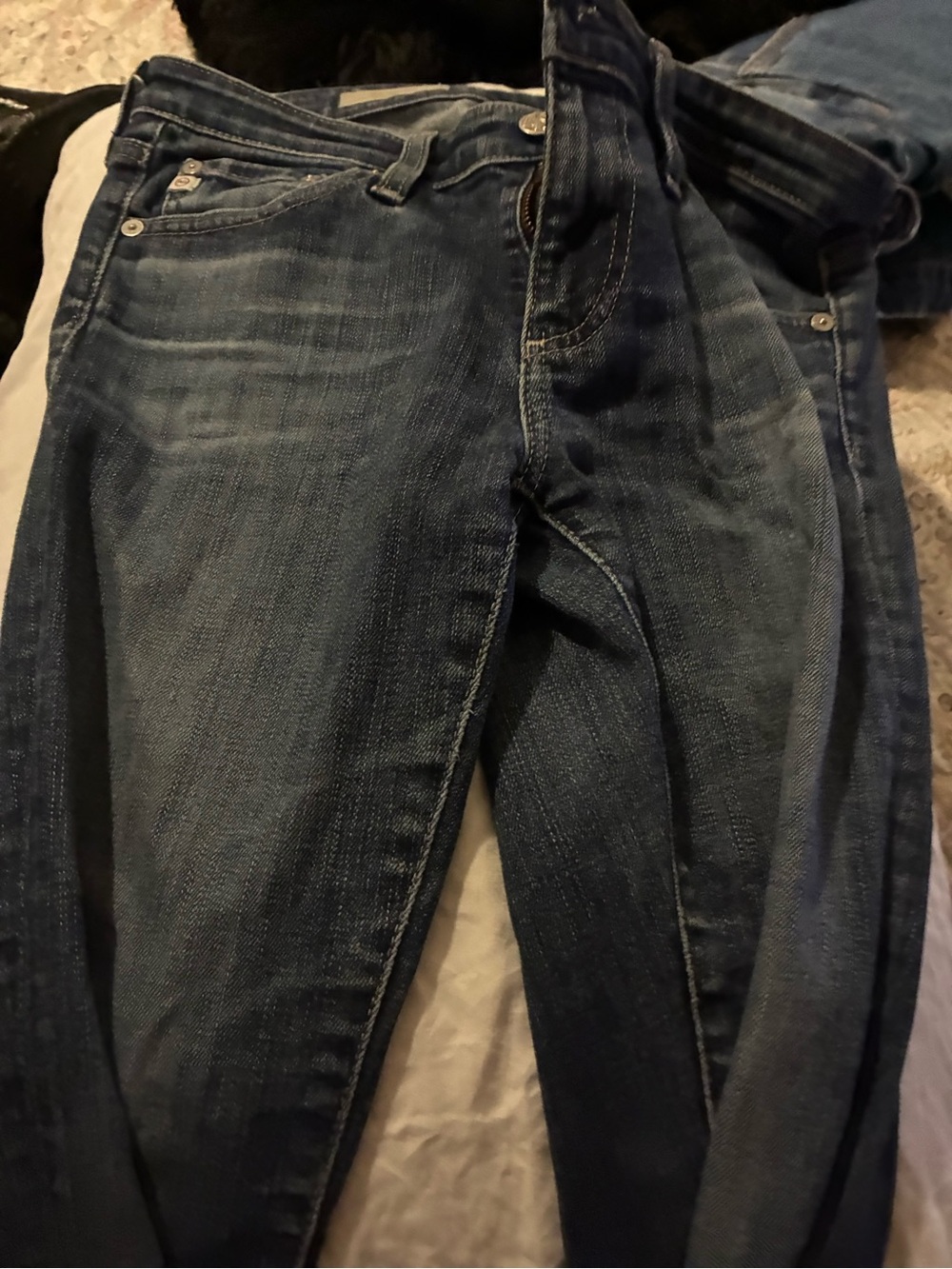 Ag Adriano Goldschmied Women's Skinny Jeans - Dark Blue Wash - Picture 2 of 10
